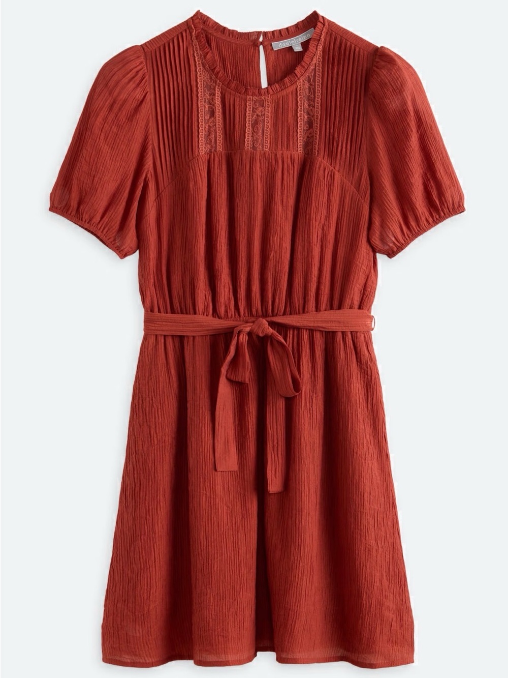 NWT DANIEL RAINN Olivia Short Sleeve Tier Hem Dress XLP Orange